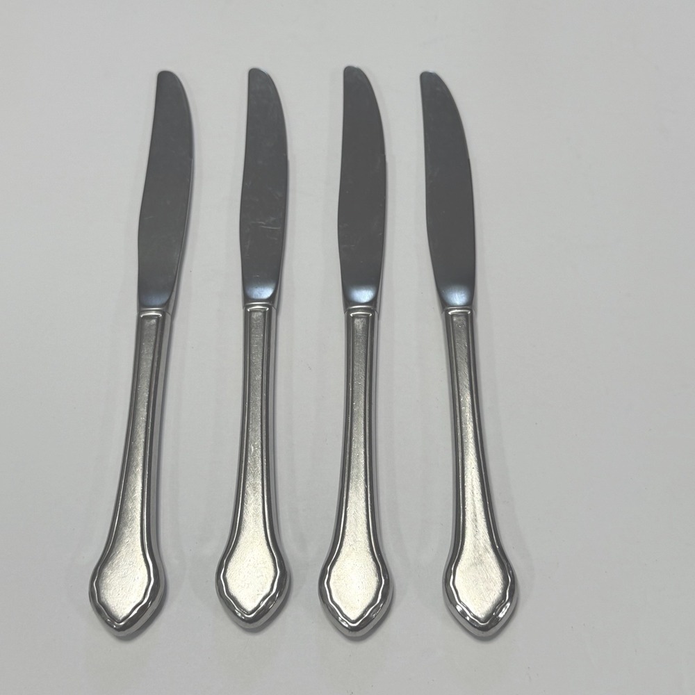 WM William Rogers Oneida Summer Mist Autumn Glow Stainless Steel Dinner Knives 4
